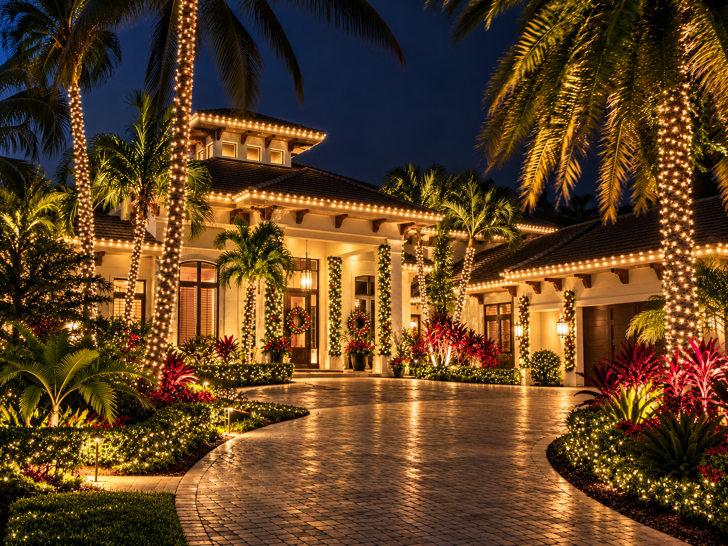 Tree and Palm Tree Lighting - example 3